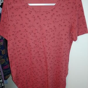 Floral Print Women's Top - Red